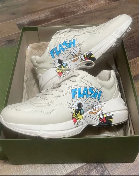 gucci donald duck flash|goat disney gucci shoes.